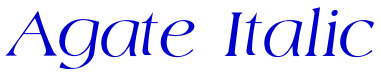 Agate Italic fuente