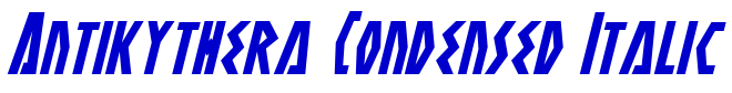Antikythera Condensed Italic fuente