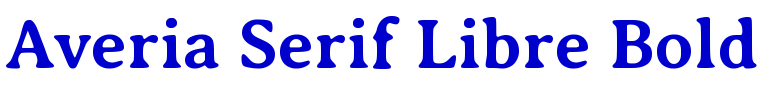 Averia Serif Libre Bold fuente