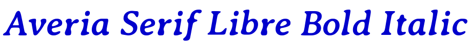 Averia Serif Libre Bold Italic fuente