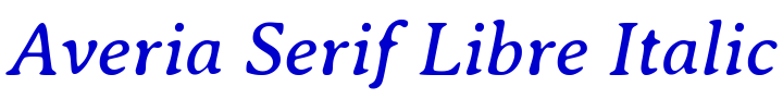 Averia Serif Libre Italic fuente