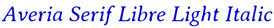 Averia Serif Libre Light Italic fuente