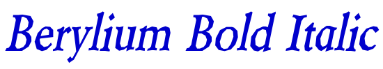 Berylium Bold Italic fuente