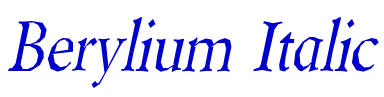 Berylium Italic fuente