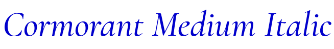Cormorant Medium Italic fuente