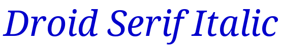Droid Serif Italic fuente