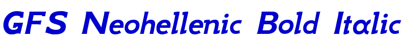 GFS Neohellenic Bold Italic fuente