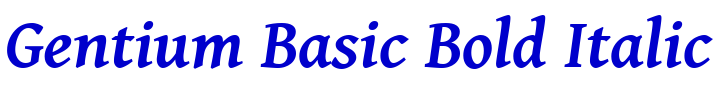 Gentium Basic Bold Italic fuente