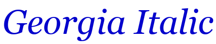 Georgia Italic fuente