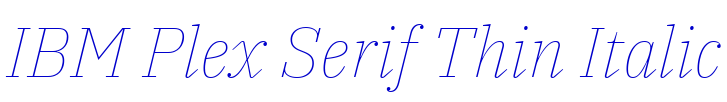 IBM Plex Serif Thin Italic fuente