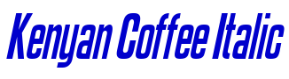 Kenyan Coffee Italic fuente
