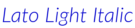 Lato Light Italic fuente