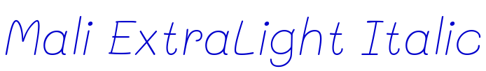 Mali ExtraLight Italic fuente
