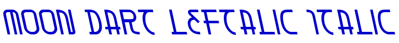 Moon Dart Leftalic Italic fuente