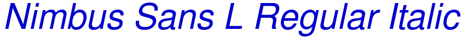 Nimbus Sans L Regular Italic fuente