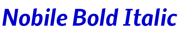 Nobile Bold Italic fuente