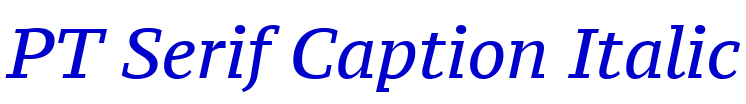 PT Serif Caption Italic fuente