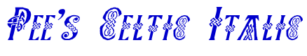 Pee's Celtic Italic fuente