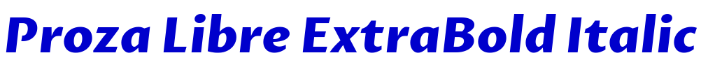 Proza Libre ExtraBold Italic fuente