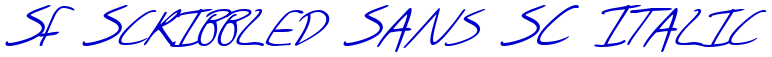 SF Scribbled Sans SC Italic fuente
