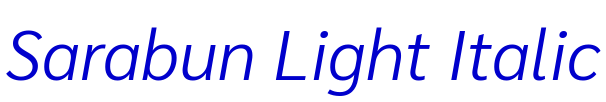 Sarabun Light Italic fuente