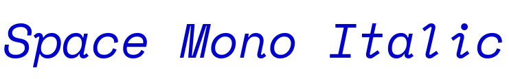 Space Mono Italic fuente