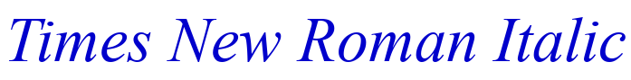 Times New Roman Italic fuente