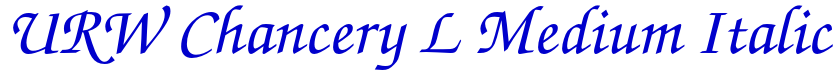 URW Chancery L Medium Italic fuente