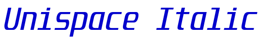 Unispace Italic fuente
