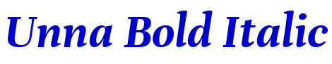 Unna Bold Italic fuente
