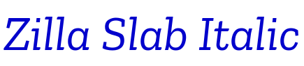Zilla Slab Italic fuente
